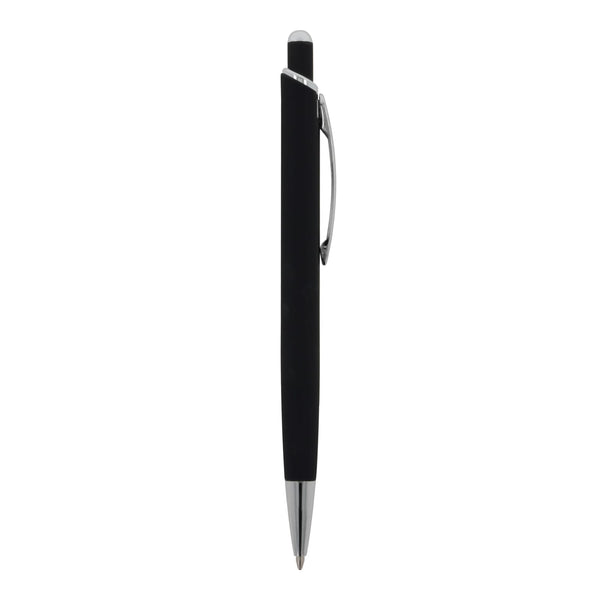 Penna a sfera Monaco in metallo gommato - personalizzabile con logo
