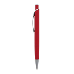 Penna a sfera Monaco in metallo gommato - personalizzabile con logo