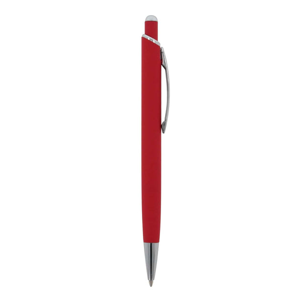 Penna a sfera Monaco in metallo gommato - personalizzabile con logo