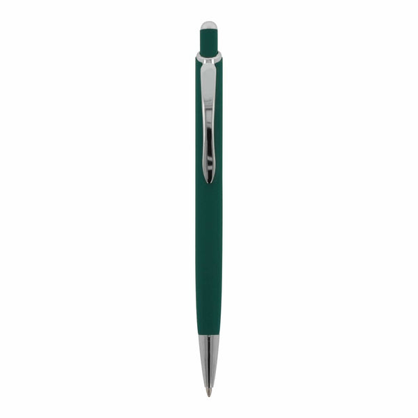 Penna a sfera Monaco in metallo gommato - personalizzabile con logo