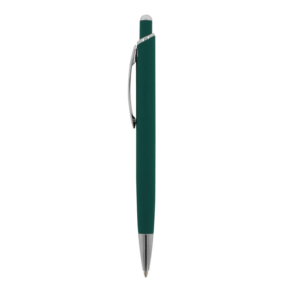 Penna a sfera Monaco in metallo gommato - personalizzabile con logo