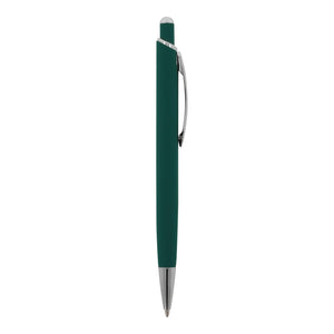 Penna a sfera Monaco in metallo gommato - personalizzabile con logo