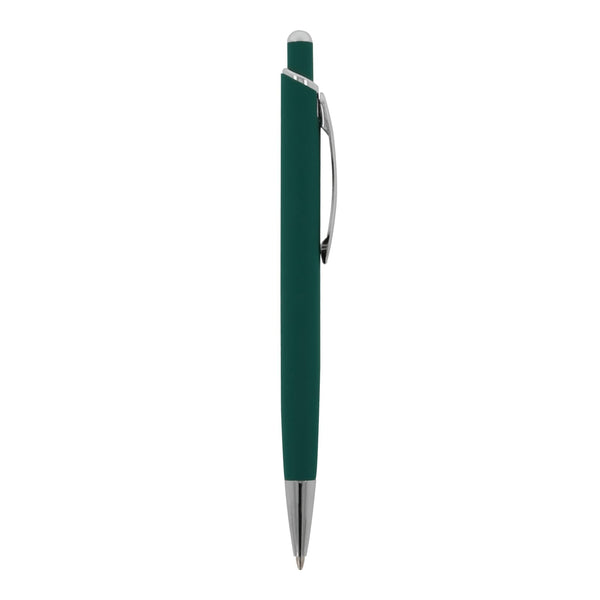 Penna a sfera Monaco in metallo gommato - personalizzabile con logo