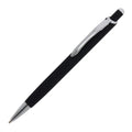 Penna a sfera Monaco in metallo gommato Nero - personalizzabile con logo