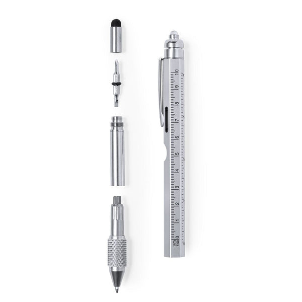 Penna a Sfera Multifunzione Tulix color argento - personalizzabile con logo