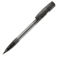 Penna a sfera Nash Grip T grigio scuro nero - personalizzabile con logo