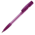 Penna a sfera Nash Grip T Viola grigio scuro - personalizzabile con logo