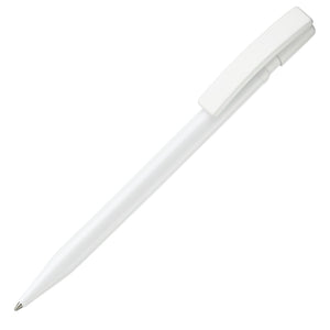 Penna a sfera Nash hardcolour bianco - personalizzabile con logo