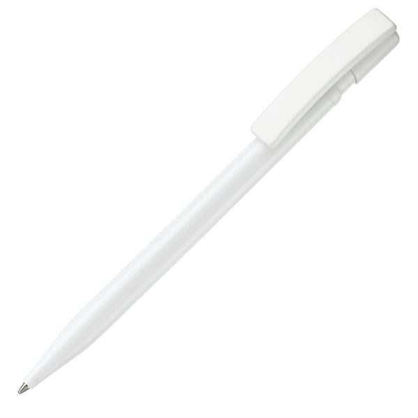 Penna a sfera Nash hardcolour bianco - personalizzabile con logo