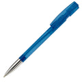 Penna a sfera Nash metal tip trasparente grigio scuro blu - personalizzabile con logo