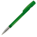 Penna a sfera Nash metal tip trasparente grigio scuro verde - personalizzabile con logo