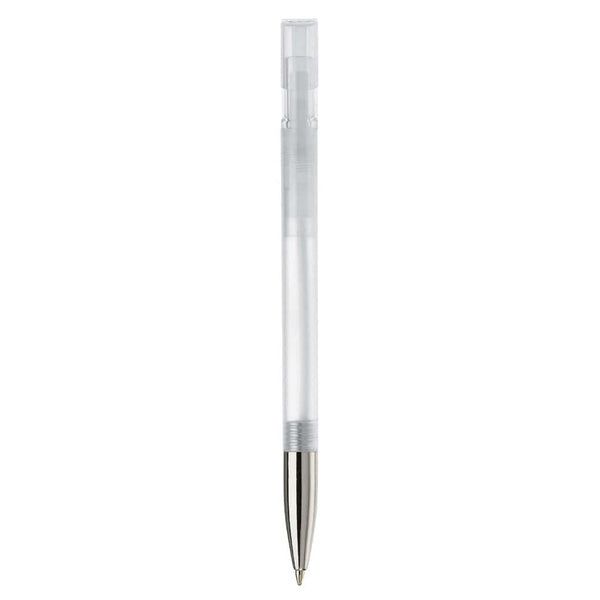 Penna a sfera Nash metal tip trasparente - personalizzabile con logo