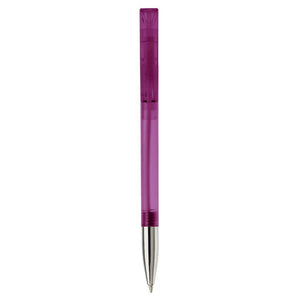 Penna a sfera Nash metal tip trasparente - personalizzabile con logo