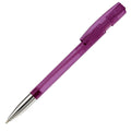 Penna a sfera Nash metal tip trasparente Viola grigio scuro - personalizzabile con logo