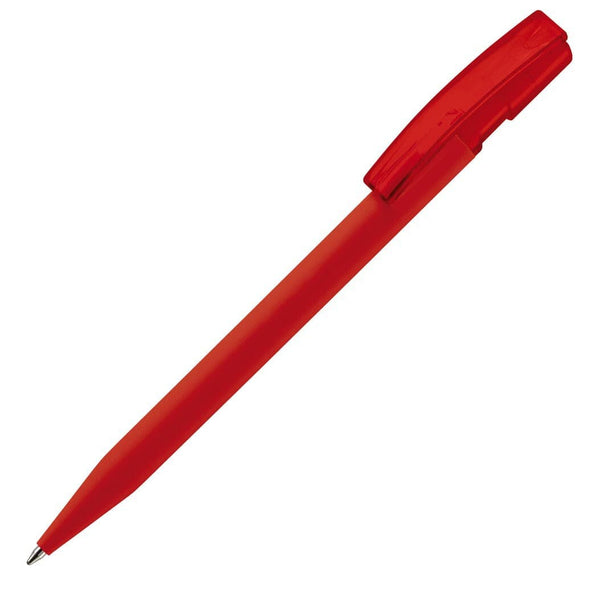 Penna a sfera Nash soft touch Rosso - personalizzabile con logo