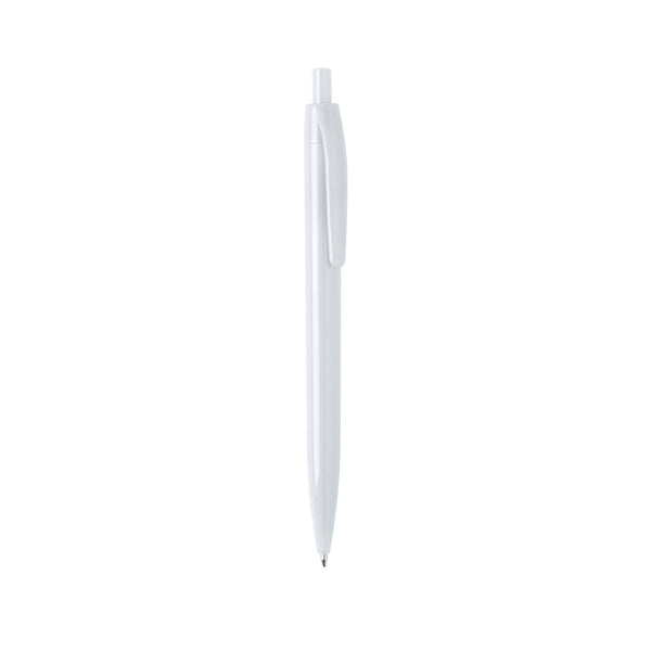 Penna a Sfera Negin bianco - personalizzabile con logo