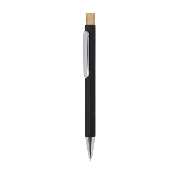 Penna a Sfera Neglyr nero - personalizzabile con logo