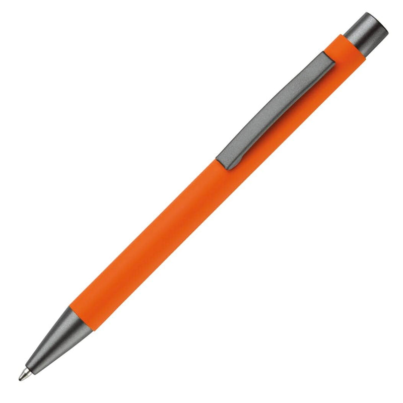 Penna a sfera New York gommate Arancione - personalizzabile con logo