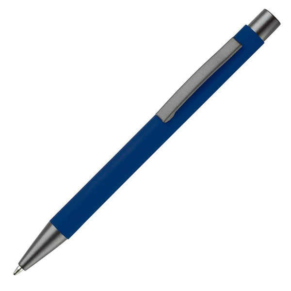 Penna a sfera New York gommate blu navy - personalizzabile con logo