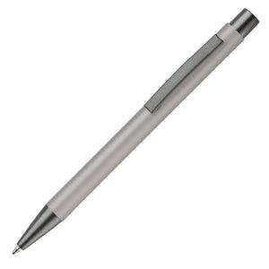 Penna a sfera New York gommate grigio - personalizzabile con logo