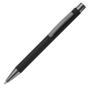 Penna a sfera New York gommate Nero - personalizzabile con logo