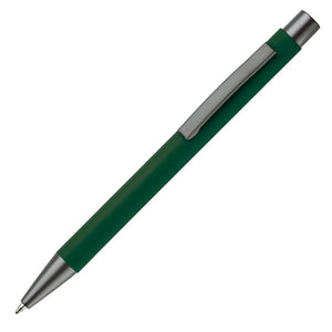 Penna a sfera New York gommate verde - personalizzabile con logo