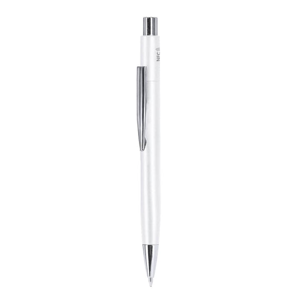 Penna a Sfera NFC Pindar bianco - personalizzabile con logo