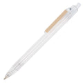 Penna a sfera oceano legato graffetta Trasparente / Bianco - personalizzabile con logo