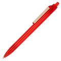 Penna a sfera oceano legato graffetta Trasparente / Rosso - personalizzabile con logo