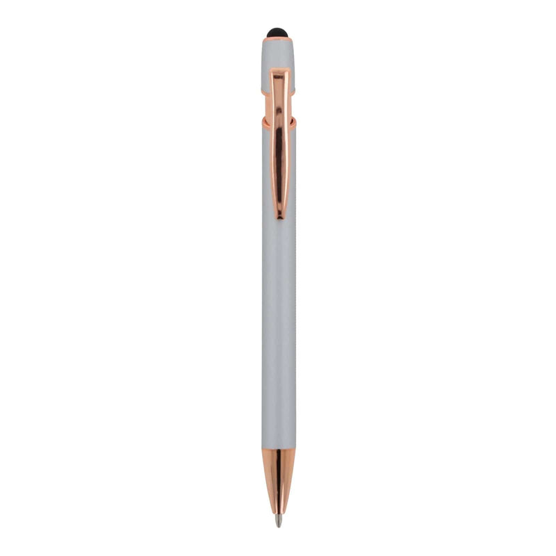 Penna a sfera Paris Deluxe in metallo gommato - personalizzabile con logo
