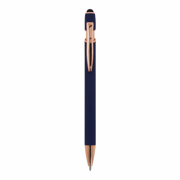 Penna a sfera Paris Deluxe in metallo gommato - personalizzabile con logo