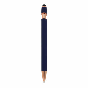 Penna a sfera Paris Deluxe in metallo gommato - personalizzabile con logo