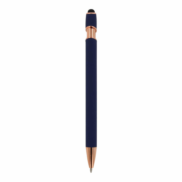 Penna a sfera Paris Deluxe in metallo gommato - personalizzabile con logo