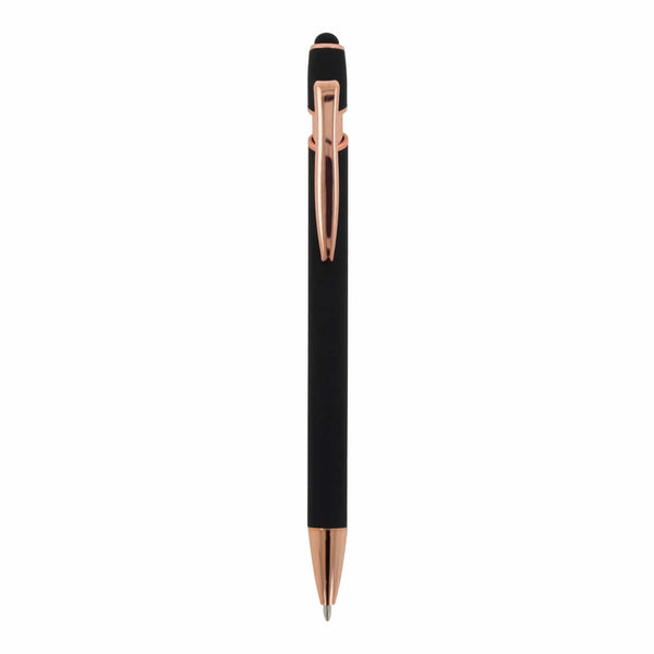 Penna a sfera Paris Deluxe in metallo gommato - personalizzabile con logo