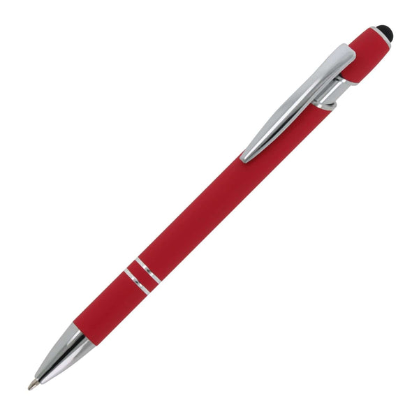 Penna a sfera Paris in metallo gommato Rosso - personalizzabile con logo