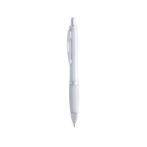 Penna a Sfera Pazan bianco - personalizzabile con logo
