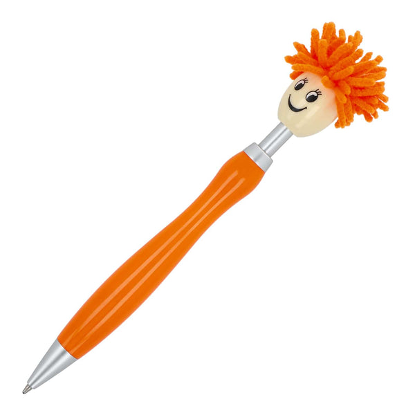 Penna a sfera pelosa Arancione - personalizzabile con logo