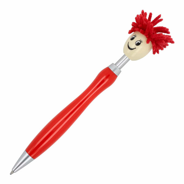 Penna a sfera pelosa Rosso - personalizzabile con logo