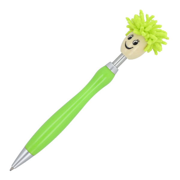 Penna a sfera pelosa verde - personalizzabile con logo