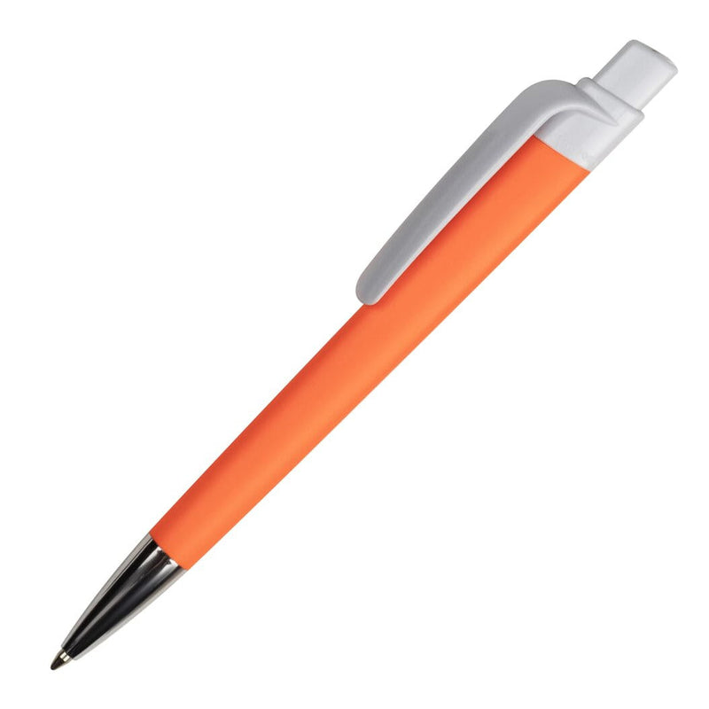 Penna a sfera Prisma NFC arancione / bianco - personalizzabile con logo