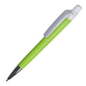 Penna a sfera Prisma NFC verde calce / Bianco - personalizzabile con logo