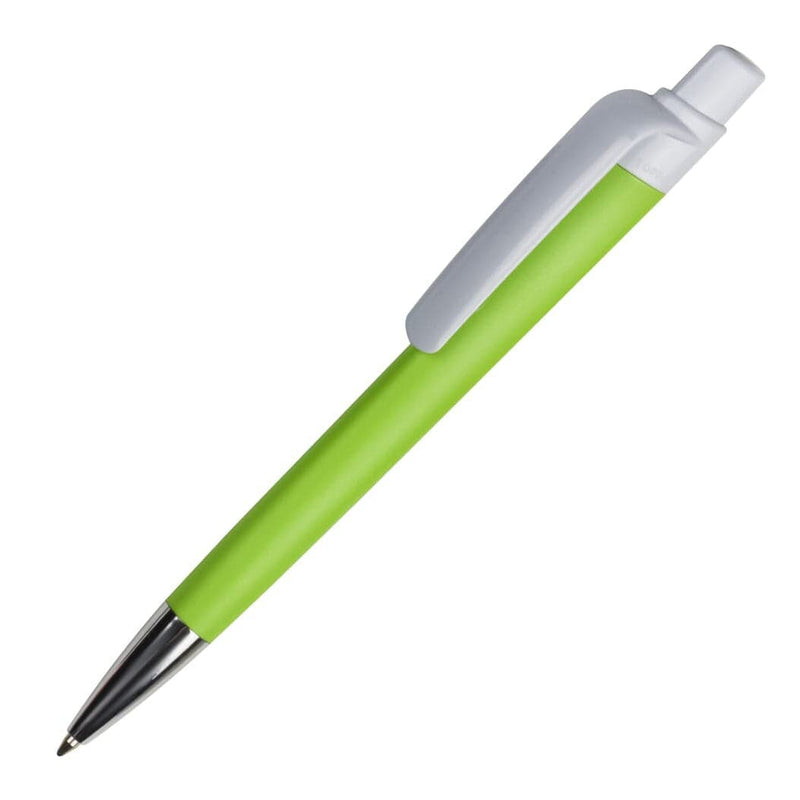 Penna a sfera Prisma NFC verde calce / Bianco - personalizzabile con logo