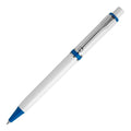 Penna a sfera Raja opaco Bianco / azzurro - personalizzabile con logo
