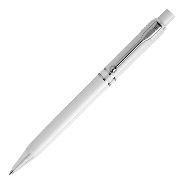 Penna a sfera Raja opaco Bianco / Bianco - personalizzabile con logo