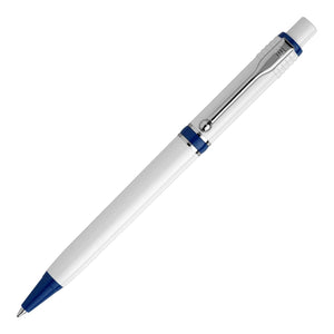 Penna a sfera Raja opaco Bianco / blu navy - personalizzabile con logo