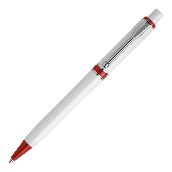 Penna a sfera Raja opaco Bianco / Rosso - personalizzabile con logo