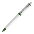 Penna a sfera Raja opaco Bianco / Verde - personalizzabile con logo