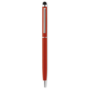 Penna a sfera touch rosso - personalizzabile con logo