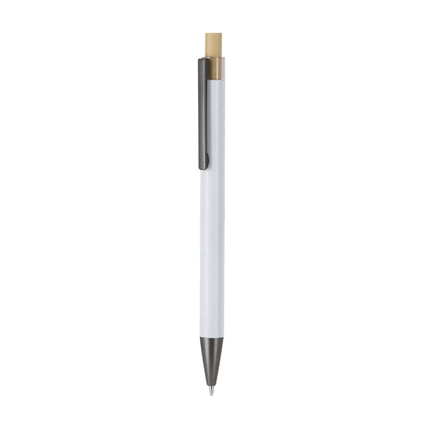 Penna a Sfera Rowan bianco - personalizzabile con logo