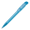 Penna a sfera S45 Clear transparente Trasparente / azzurro - personalizzabile con logo